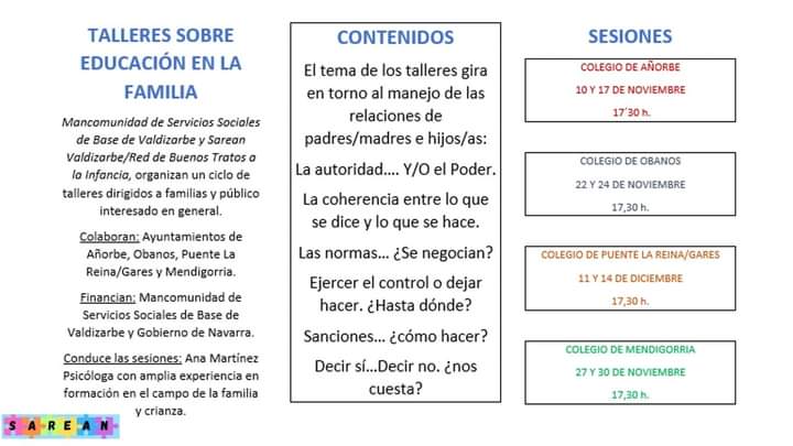 Talleres para las familias